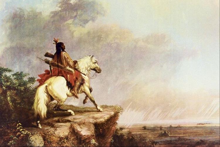 Alfred Jacob Miller Indian Scout oil painting picture
